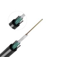 Kabel Serat Optik UKCC GYXTW 4 Core OM3 Multimode PBT Loose Tube Light Armored Central Tube IEC YD/T RoHS