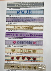 <span class=keywords><strong>Bracelet</strong></span> tendance en tissu coloré brodé en 3D avec breloque <span class=keywords><strong>PARIS</strong></span> pour fans d'événements sportifs - Product Image 3