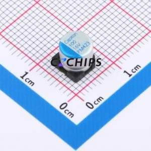 Condensateur solide PM101M016E058PTR SMD, 5,8x6,3 mm (Capacité : 100 µF) (Précision : 20 % Tension nominale : 16 V) - Product Image 1