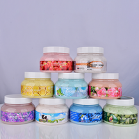 Produits de beauté étiquette blanche soins du corps sucre gommage du corps adoucir cuticules fruits bonbons gommage du corps