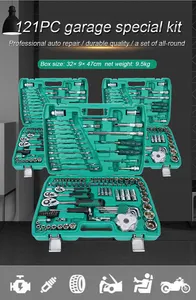 121Pcs Heavy Duty Combinatie Dopsleutel Set Auto Hand Repair Tool Box Spanner Socket Set