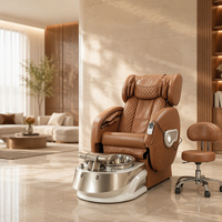 Fauteuil de pédicure moderne de luxe pour salon de manucure, mobilier de salon de beauté sur mesure, vente en gros d'usine