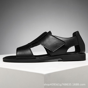 Chaussons pour hommes en tissu polaire réglables avec fermeture velcro, doux, antidérapants, respirants, chaussures plates décontractées, sandales à enfiler - Product Image 2