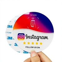 En stock : Carte NFC de revue 215 Chip, 100mm*100mm, ronde, étanche, avec fonction Tap, compatible INS
