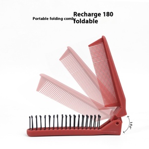 Peine plegable <span class=keywords><strong>para</strong></span> niños con mango de plástico, patrón de niña bebé, herramienta <span class=keywords><strong>para</strong></span> el cabello trenzado, cómodo, suave en el cuero cabelludo de la pequeña princesa - Product Image 4