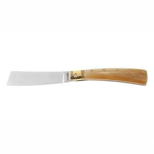 Couteau pliant Ausonia Mozzetta 18 cm avec manche en corne, couteau de randonnée, camping, petit couteau de collection, fabriqué en Italie - Product Image 1