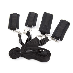 긴 가죽 벨트 BDSM 섹스 침대 속박 성인 커플 유혹 장난감 손과 다리 SM 커프스 섹스 토이 - Product Image 5
