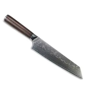 Petite QUANTITÉ MINIMALE DE COMMANDE 8 Pouces VG10 Damas couteau de chef avec Pakka manche en bois