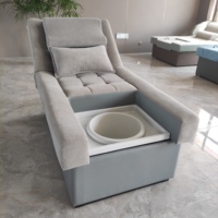 Fauteuil de massage SPA électrique réglable pour salon de beauté, avec éponge haute densité, lit de beauté et bain de pieds intégré, largeur 90 cm, pour réflexologie plantaire