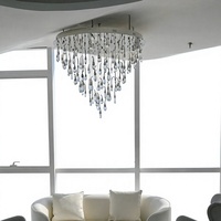 Lustre LED personnalisé en cuivre, design aubergine, double fonction (suspendu/sur socle), pour hôtel/villa/restaurant/chambre privée, luxe