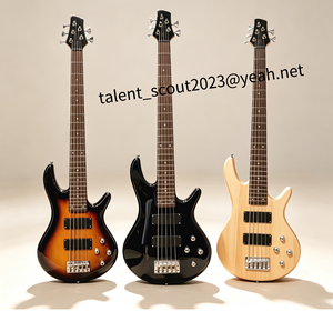 Guitare <span class=keywords><strong>Basse</strong></span> <span class=keywords><strong>5</strong></span> <span class=keywords><strong>Cordes</strong></span> Professionnelle Personnalisée 2026 en Érable et Coria, Finition Brillante, Vente en Gros - Product Image 1