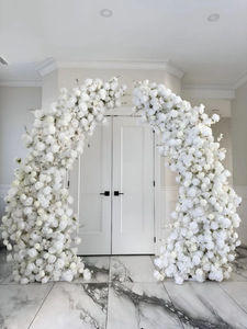 Y-HOA037 Arche florale en forme de corne pour mariage et naissance de bébé, décoration d'arche florale en soie, toile de fond pour arrangement floral - Product Image 4
