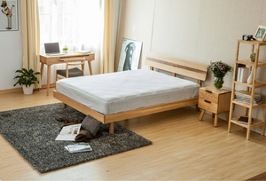 Table de chevet double en bois massif, 2 pièces, design nordique simple, table de nuit, commode, commode matelas, cadre de lit, plateforme - Product Image 2