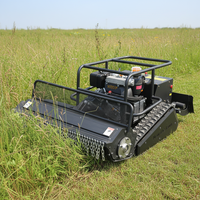 Livraison gratuite, tondeuse à gazon télécommandée Euro 5 CE EPA, tondeuse robotisée multifonctionnelle à moteur diesel, tondeuse robotisée pour pentes raides de 1200 mm