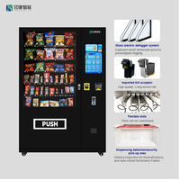 Distributeur automatique extérieur de boissons et de collations à grand écran équipé d'un auvent étanche pour les ventes par tous les temps