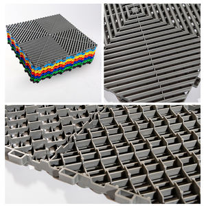 Dalles de sol de garage modernes antidérapantes en PP, emboîtables, résistantes à l'usure, en plastique, pour usage intérieur, installation facile par clic pour le lavage de voiture - Product Image 4