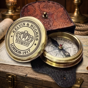 Alfa Nautical Brass Compass Analog Dial Portable Pocket <b>Hiking</b> Navigation Tool Vintage <b>Gift</b> Collectible - Product Image 5