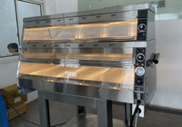 Ukitch HC-15KD Vitrine chauffante commerciale en acier inoxydable et verre pour aliments chauds, facile à utiliser, 1500x710x880mm, pour restaurant