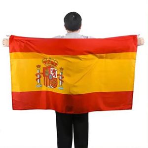 Capes de drapeau personnalisées en polyester 3 x 5 pieds (90x150cm) pour pays du monde entier : Espagne, Amérique, Mexique - Product Image 3