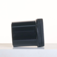 Conteneur en plastique noir de 80 ml, 100 ml, 150 ml ; Bouteille en plastique HDPE avec couvercle