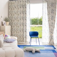 Cortinas Florales con Estampado Clásico, Elegantes y Transparentes para Comedor, Venta Directa de Fábrica