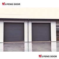 Porte de garage sectionnelle automatique en aluminium et verre de haute qualité et moderne