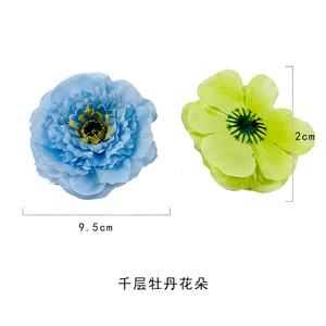 Cabeza de Flor de Peonía de Seda de 9.5 cm de Diámetro, Decoración para Bodas, Accesorio para el Cabello, Arreglo de Pared - Product Image 3