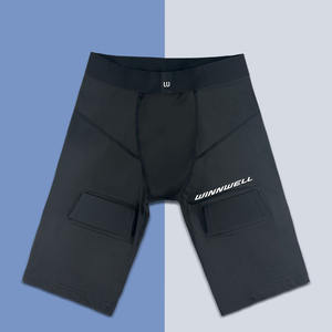 사용자 정의 아이스 하키 조크 타이츠베이스 레이어 하키 압축 바지 레깅스 반바지 - Product Image 2