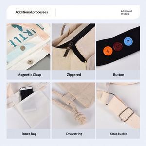 Bolsas de Compras de Lona Ecológicas y Modernas de Gran Capacidad, Personalizadas de Fábrica con Dibujos Proporcionados - Product Image 2