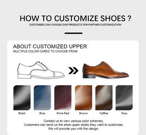 Venta al por mayor de moda caliente zapatos formales de oficina de cuero italiano de diseño personalizado Zapatos de vestir de los hombres de gran tamaño de la boda zapatos clásicos para los hombres - Product Image 5