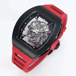 Reloj Mecánico de Alta Calidad para Hombre, Resistente a los Arañazos, con Correa de Goma Roja Duradera - Product Image 3