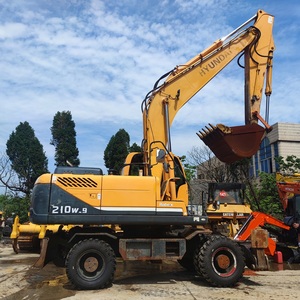 Excavadoras de ruedas Hyundai 210w-9 originales usadas en excelentes condiciones Maquinaria japonesa de segunda mano Hyundai 210w-9 a la venta - Product Image 2