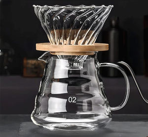 Dripper Kit pembuat kopi 2 dalam 1, Server kopi 500ML dengan Dripper kopi kaca - Product Image 1