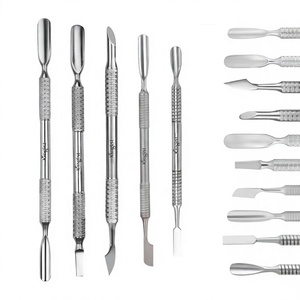 Reusable Stainless Steel Double Head Cuticle Pusher Set with Durable Design for Manicure <b>Tools</b> - Product Image 1