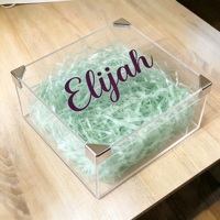 Boîte cadeau en acrylique transparente carrée personnalisée en usine - Design moderne portable multifonctionnel de haute qualité