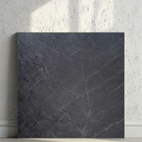 800x800 Carreaux de porcelaine en marbre gris foncé antidérapants pour le hall de l'hôtel moderne Revêtement de sol commercial pour la fonction de brique réfractaire