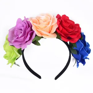 Festival Party Fancy Hair Bands Mexican Headpiece Bride Headband Holiday Party Simulation Flower Headband