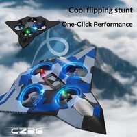 Drone RC en mousse à quatre axes CZ36, avion de chasse lumineux 6 canaux, télécommande, planeur d'intérieur, photographie aérienne 1080p FHD, chargeur
