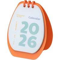 Einfacher Mini-Ei-förmiger Schreibtisch-Kalender mit Notizblock Spiralpapier Monatlicher Druck Tischkalender
