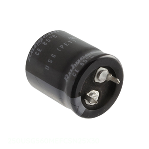 ตัวเก็บประจุแบบ Through Hole รุ่น 250USG560MEFCSN25X30 ยี่ห้อ CAP ALUM ความจุ 560uF 20% 250V แบบ Snap TH 560uF - Product Image 1