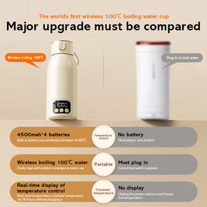 100 ℃ Voyage Sans Fil Chauffe-Eau Bouillante 500ML <span class=keywords><strong>Bouilloire</strong></span> Électrique En Acier Inoxydable Portable <span class=keywords><strong>Bouilloire</strong></span> Tasse pour Eau Chaude <span class=keywords><strong>Sur</strong></span> Le Go - Product Image 6