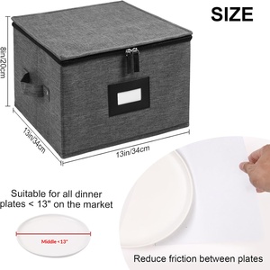 Conteneur de rangement en métal à coque rigide (33,0 cm) empilable pour vaisselle, capacité 18 L, style japonais - Product Image 4