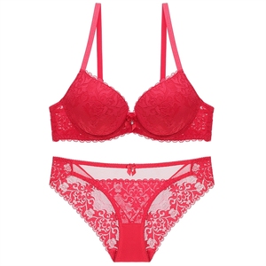Sous-vêtements respirants pour femme, joli Design traditionnel, ensemble de <span class=keywords><strong>soutien</strong></span>-<span class=keywords><strong>gorge</strong></span> et culotte en <span class=keywords><strong>dentelle</strong></span> - Product Image 3