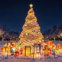 Décoration de lanternes de parc d'attractions sur mesure pour Noël, utilisation intérieure/extérieure, spectacle de lumière pour parc à thème