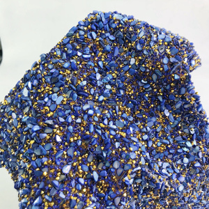 Tổng hợp Holographic 3D chất rắn Kim Cương Đính cườm đính vải bán buôn lấp lánh kim cương Crepe vải - Product Image 1