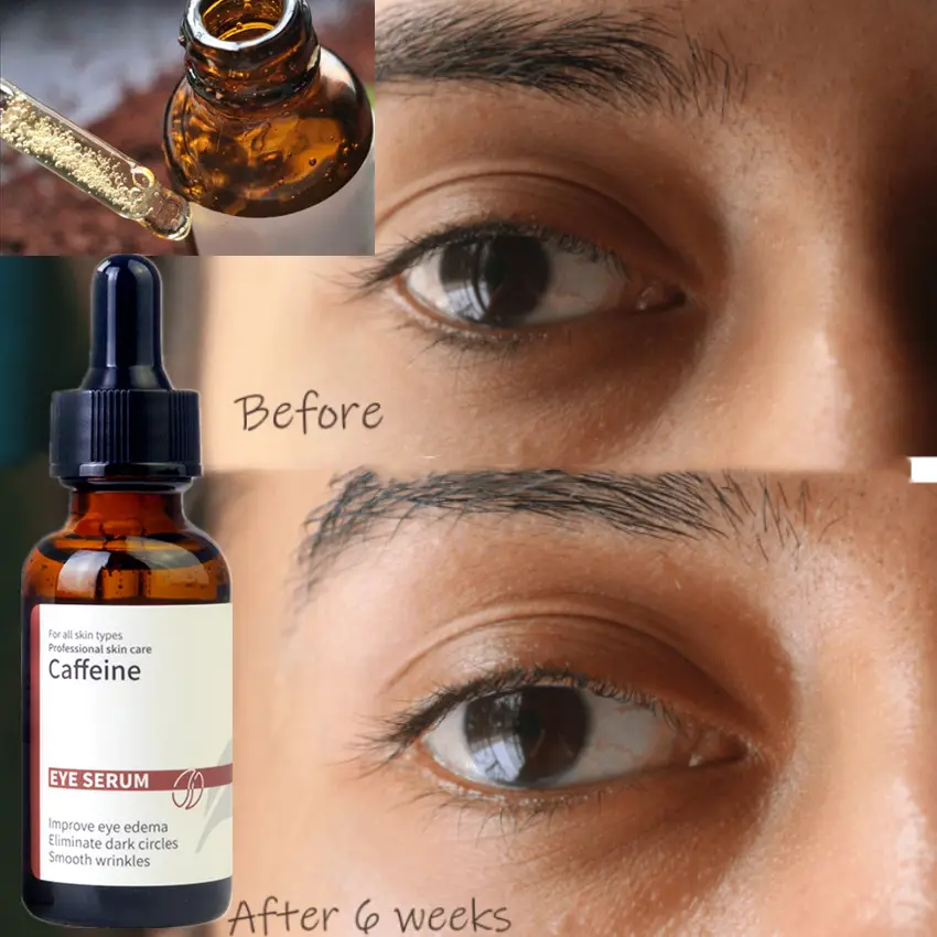 Sérum pour les yeux, Solution de soins pour les yeux, base à base de plantes 5% caféine, Anti-vieillissement, bouffant, sérum pour les yeux, 30ml