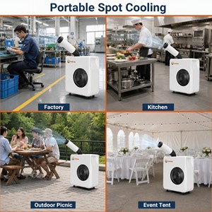 Top Quality No-Installation Integrated Mobile Spot <b>Cooler</b> Machine 1800W Industrial Air Conditioner for Outdoor Picnic Low Invest - Product Image 4