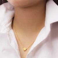 Colliers pendentifs délicats en acier inoxydable plaqué or en forme de cœur, pour femmes, bijoux quotidiens, symbole d'amour éternel