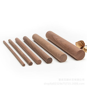 แท่งไม้วอลนัทกลมสำหรับงานฝีมือ DIY โมเดลทำมือ ไม้โยคะ - Product Image 3