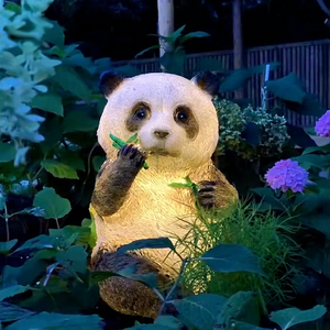 Luz Decorativa LED con Motivo de Panda, Hecha de Resina de Fibra de Vidrio, para Decoración de Paisajes de Parques al Aire Libre - Product Image 1